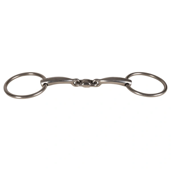 Velari wędzidło Snaffle Double Jointed Loose Ring Stainless Steel 14 mm