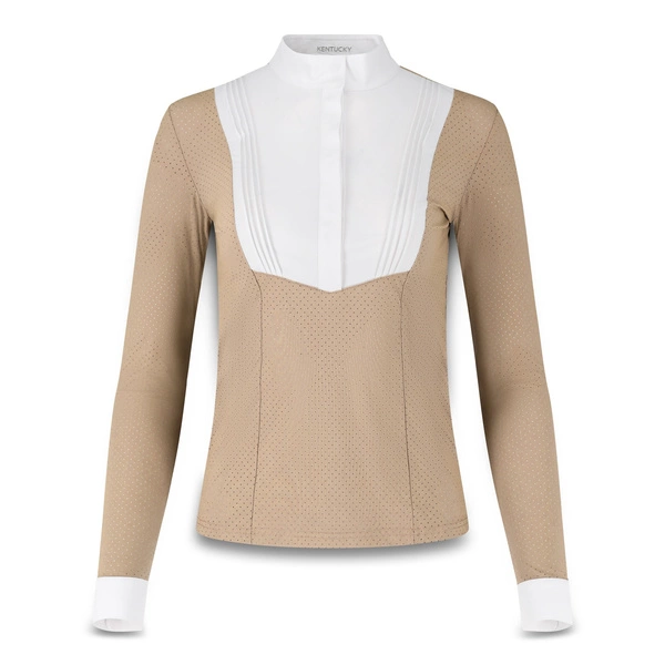 Damska koszula konkursowa z długim rękawem Kentucky Heritage Air - beżowa