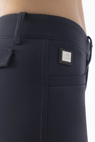 Damskie bryczesy Equiline Ceriek z pełnym lejem X-Grip - granatowe
