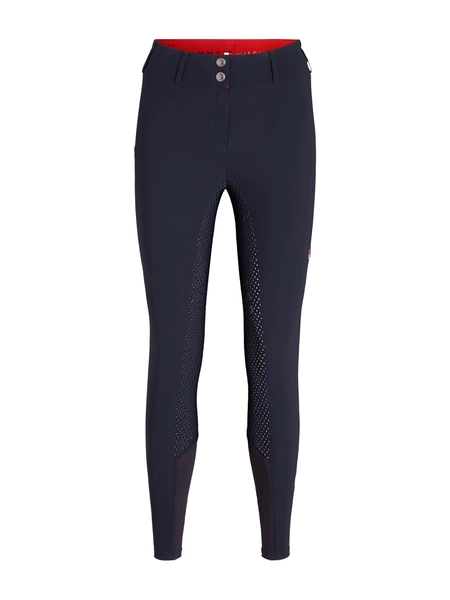Bryczesy z wysokim stanem Tommy Hilfiger Helena - granatowe