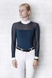 Koszula konkursowa Fleur de Lys Equestrian Cindy - ciemno zielona