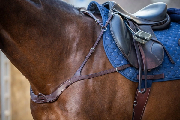 Anatomiczny skórzany napierśnik Dy'on New English - brązowy