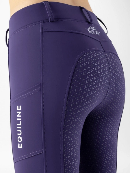 Legginsy z wysokim stanem Equiline Steref - ciemny fiolet