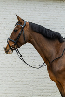 Ogłowie Dy'on New English Flash Noseband Bridle - Soft Collection - czarne
