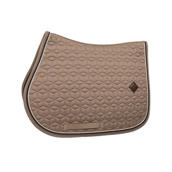 Kentucky czaprak Classic Custom - beżowy z granatowo-beżowym sznureczkiem