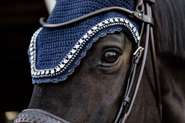 Kentucky nauszniki Wellington BIG Stone & Pearl - granatowe