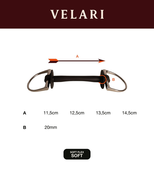 Velari wędzidło Eggbutt Soft Flex Soft 20 mm