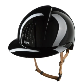Kask KEP Smart NOVA POLO Polish - czarny z brązowymi paskami
