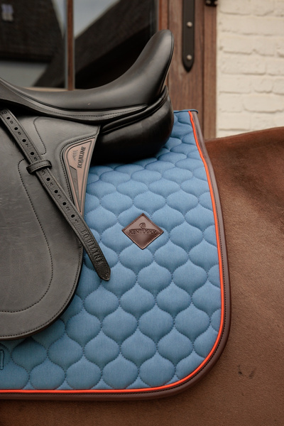 Kentucky czaprak Onion Quilt Neon Leather - niebieski