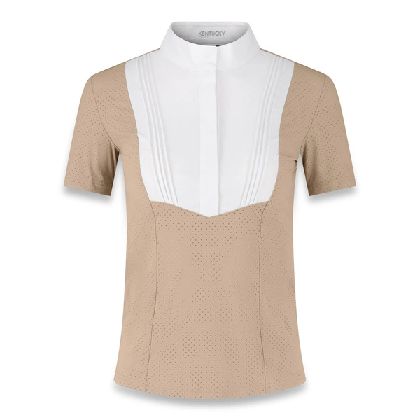 Damska koszula konkursowa z krótkim rękawem Kentucky Heritage Air - beżowa