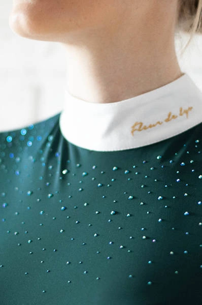 Koszula konkursowa Fleur de Lys Equestrian Holly - ciemna zieleń