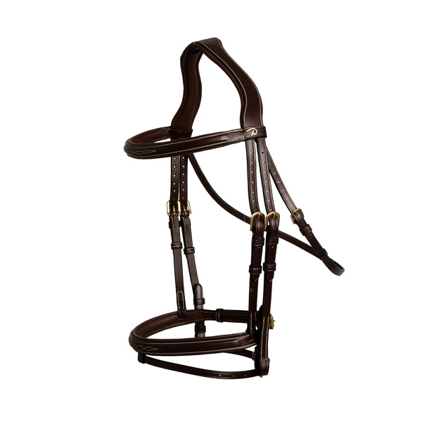 Ogłowie Dy'on D Collection Flash Noseband - brązowe