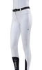 Damskie bryczesy Eqode by Equiline Davina z pełnym lejem Q-Grip - białe
