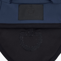 Nauszniki Jersey Stripe Cavalleria Toscana - jasny granat z czarnymi logo
