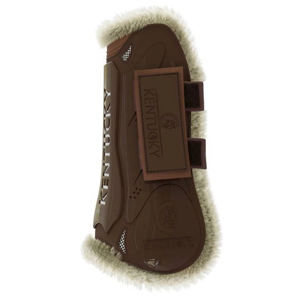 Kentucky ochraniacze Vegan Sheepskin Tendon Velcro - brązowe