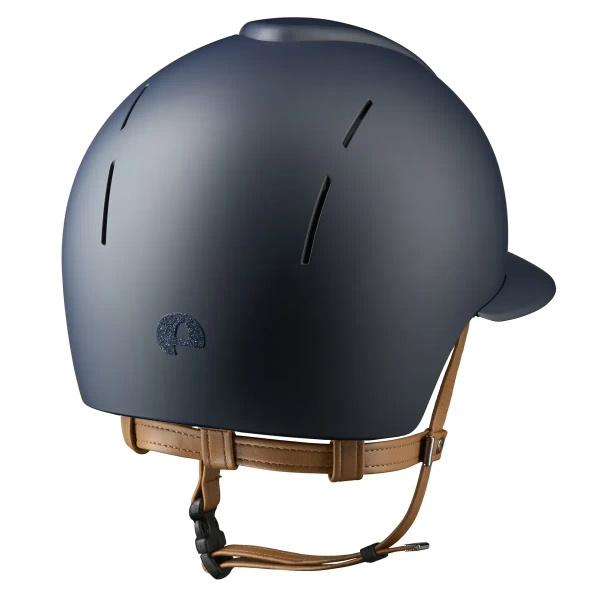 Kask KEP Smart NOVA POLO Textile Star Blue - granatowy z brązowymi paskami