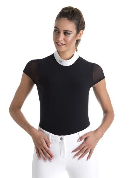 Damska koszula konkursowa z krótkim rękawem Ego7 Rita MC - granatowa