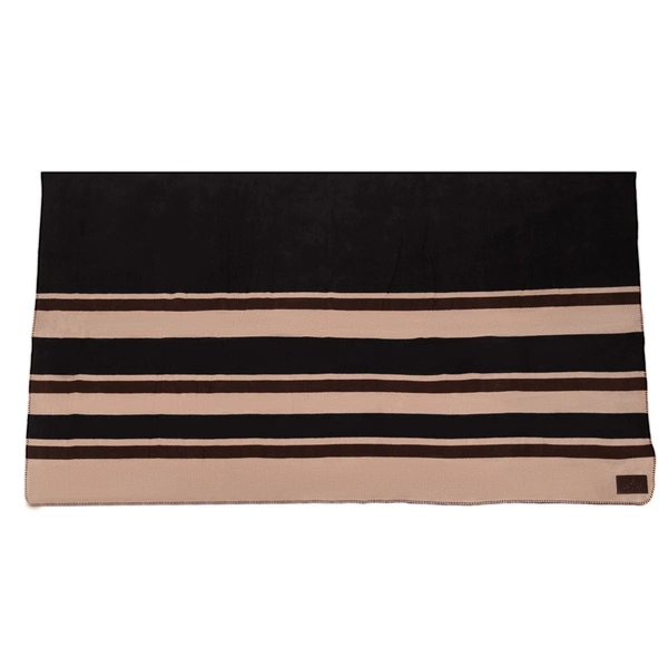 Osuszająca derka Kentucky Heavy Fleece Rug Square Stripes - brązowa