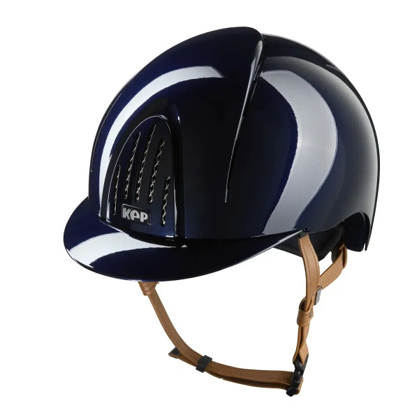 Kask KEP Smart NOVA Polish - granatowy z brązowymi paskami