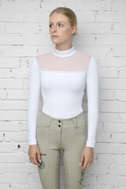 Koszula konkursowa Fleur de Lys Equestrian Petunia - biała