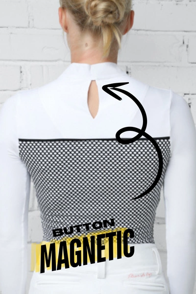 Koszula konkursowa Fleur de Lys Lilac - biała