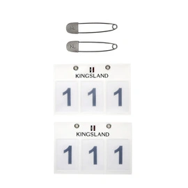 Numerek startowy Kingsland Classic 3-pocket Number plate, 2 szt. - biały