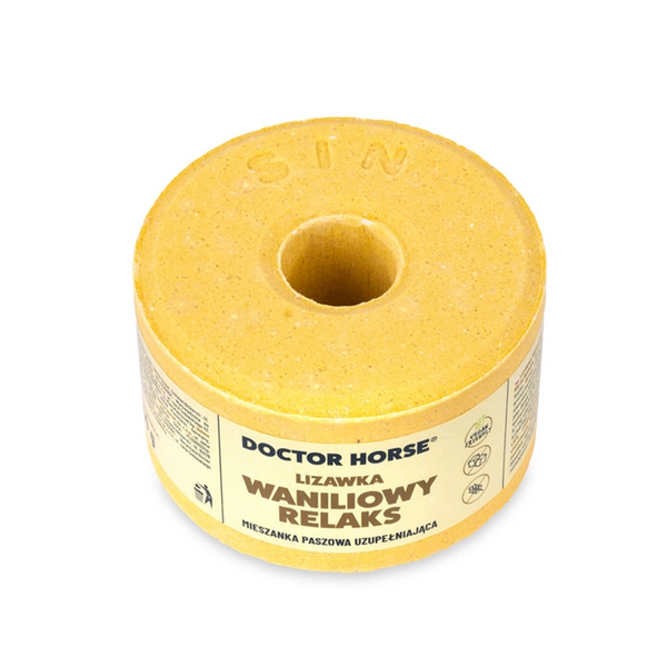 Doctor Horse - lizawka dla koni - Waniliowy Relaks – Wanilia + Banan 750g