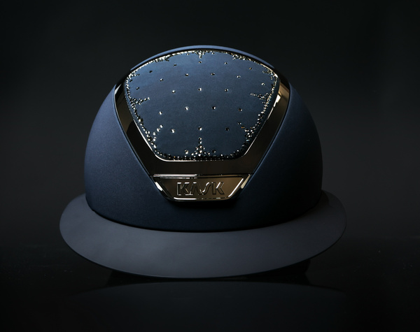 Kask Lady Chrome Arctic Swarovski KASK - granatowy ze srebrnymi dodatkami