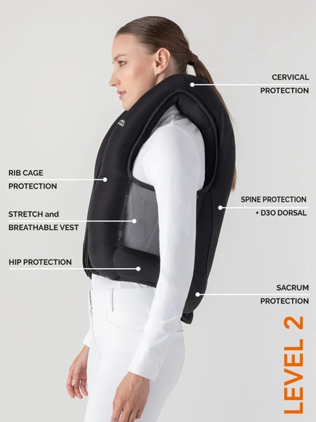Kamizelka ochronna wybuchowa Equiline Airbag BELAIR LEVEL 2 - czarna