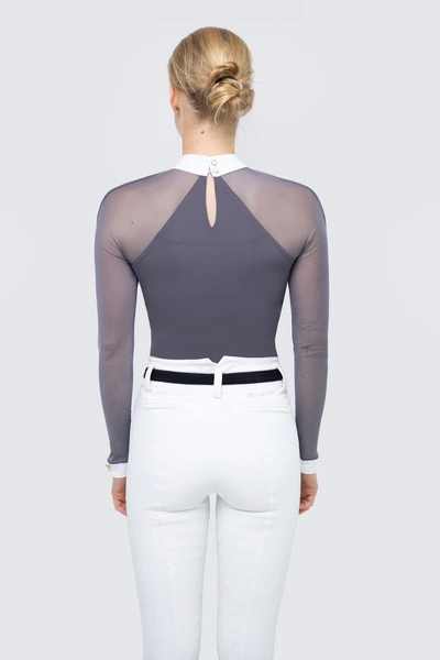 Koszula konkursowa Fleur de Lys Equestrian Molly Spark - szara