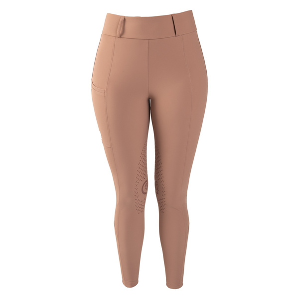 Damskie legginsy Kentucky Classic z kolanowym lejem - pudrowy róż