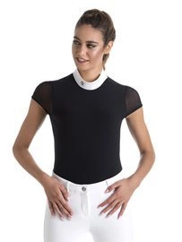 Damska koszula konkursowa z krótkim rękawem Ego7 Rita MC - granatowa