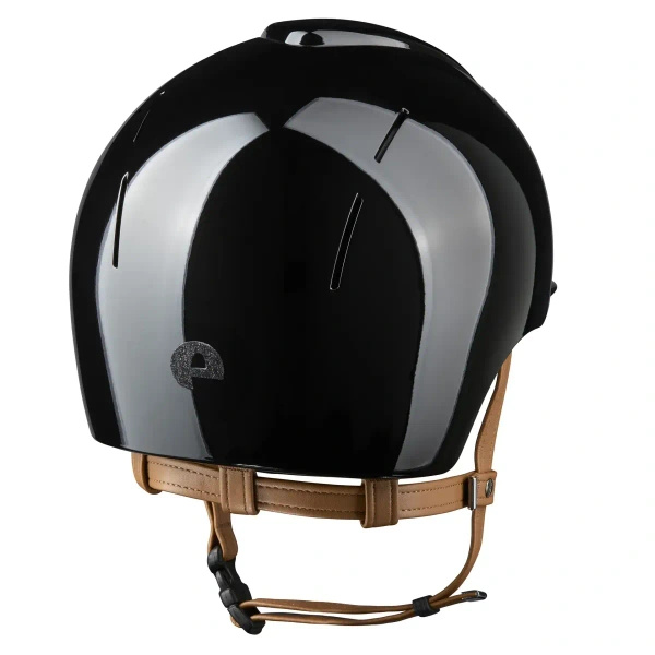Kask KEP Smart NOVA Polish Star Black - czarny z brązowymi paskami