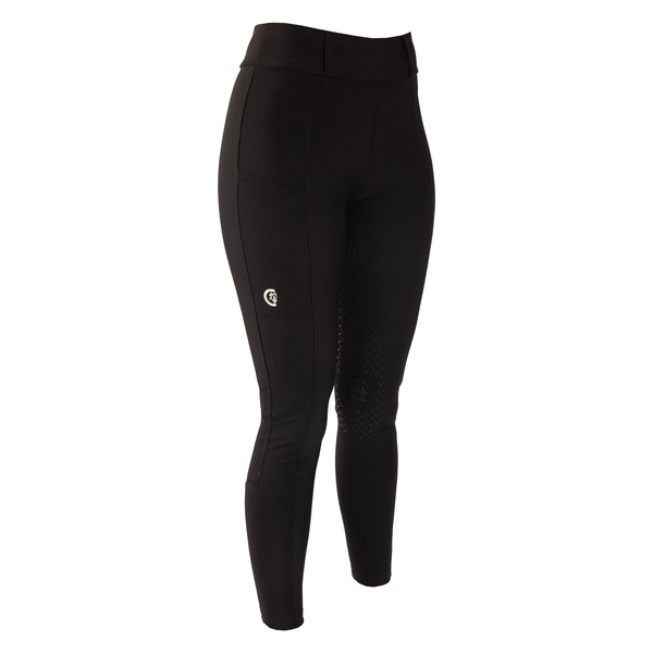 Damskie legginsy Kentucky Classic z kolanowym lejem - czarne