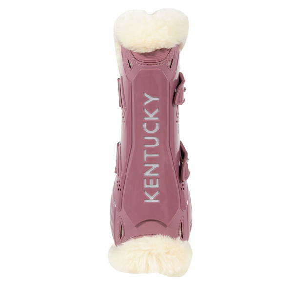 Kentucky Bamboo Vegan Sheepskin Tendon Boots Elastic na przednie nogi - różowe