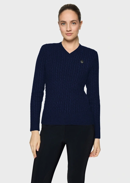 Sweter Samshield Lisandra Twisted - granatowy