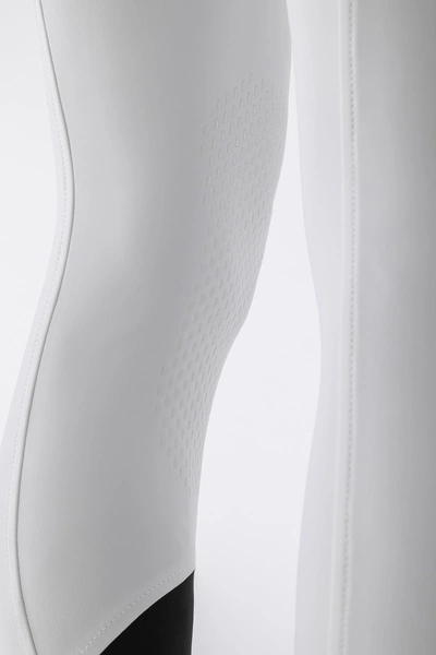 Męskie bryczesy Equiline Albertk lej kolanowy X-Grip - białe