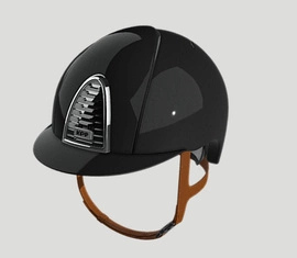 Kask KEP Cromo 2.0 Shine - czarny z brązowymi paskami