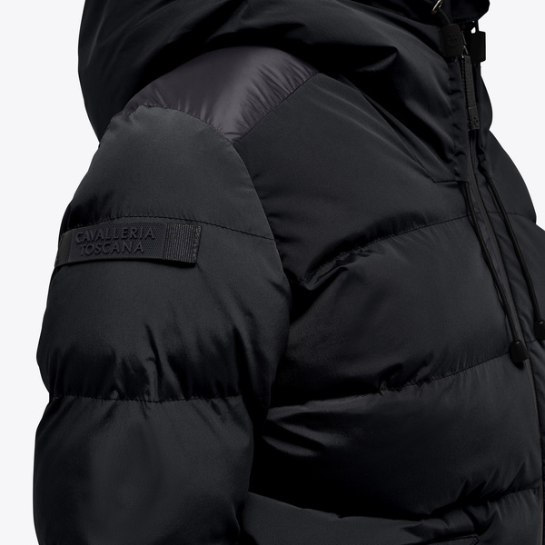 Kurtka Hooded Nylon Puffer Cavalleria Toscana - czarna