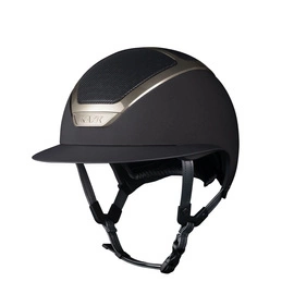 Personalizowany kask Star Lady Chrome KASK - czarny z beżową ramką