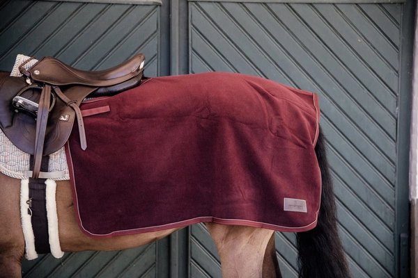 Kentucky półderka do jazdy Quater Rug Heavy Fleece - bordowa
