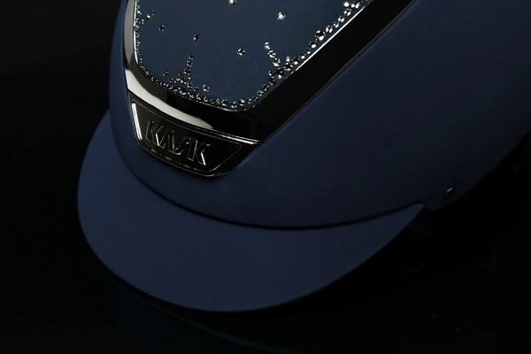 Kask Dogma Chrome Arctic Swarovski KASK - granatowy ze srebrnymi dodatkami