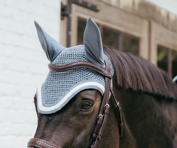 Kentucky nauszniki Wellington Plaited Cord - błękitne