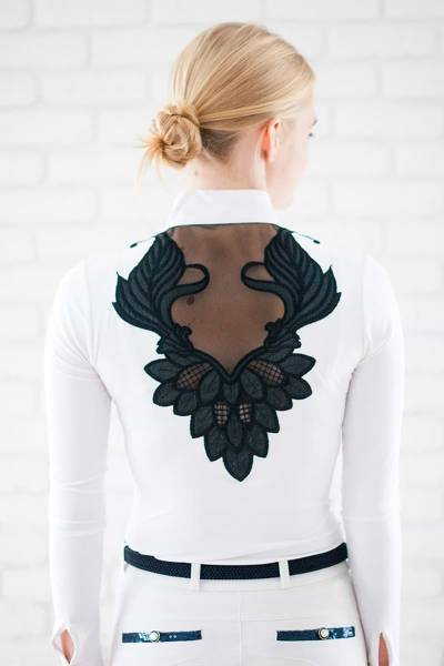 Koszula konkursowa Fleur de Lys Equestrian Edelweiss - biała