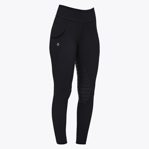 Legginsy Bonded Jersey Mesh Full Grip Cavalleria Toscana - czarne