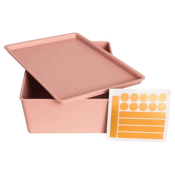 Pudełko na paszę z pokrywką 3,5 L Kentucky - różowe