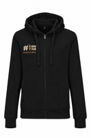 Bluza #FebroTeam z haftem na rękawie - czarna z beżowymii detalami