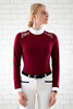 Koszula konkursowa Fleur de Lys Equestrian Ruby - bordowa