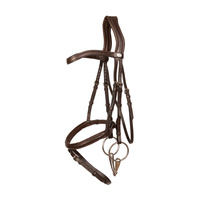 Ogłowie Dy'on New English Flash Noseband Bridle - Soft Collection - brązowe