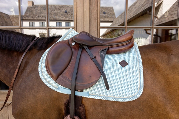 Kentucky czaprak Velvet Printing - jasny niebieski